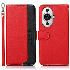 Leather Case Stands Flip Cover Holder A09D for Huawei Nova 11 Ultra Red