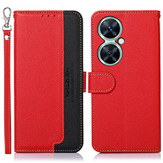 Leather Case Stands Flip Cover Holder A09D for Huawei Nova 11i Red