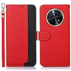 Leather Case Stands Flip Cover Holder A09D for Huawei Nova Y91 Red