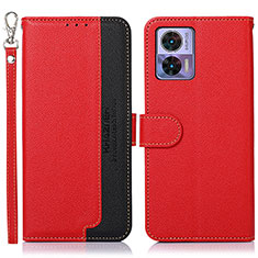 Leather Case Stands Flip Cover Holder A09D for Motorola Moto Edge 30 Neo 5G Red