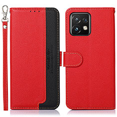 Leather Case Stands Flip Cover Holder A09D for Motorola Moto Edge 40 Pro 5G Red