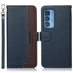 Leather Case Stands Flip Cover Holder A09D for Motorola Moto Edge S Pro 5G Blue