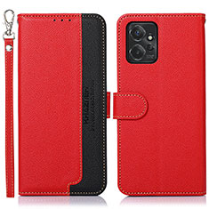 Leather Case Stands Flip Cover Holder A09D for Motorola Moto G Power 5G (2023) Red