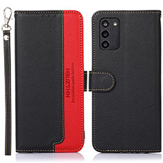 Leather Case Stands Flip Cover Holder A09D for Nokia G100 Black