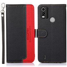 Leather Case Stands Flip Cover Holder A09D for Nokia G11 Plus Black