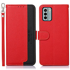 Leather Case Stands Flip Cover Holder A09D for Nokia G22 Red