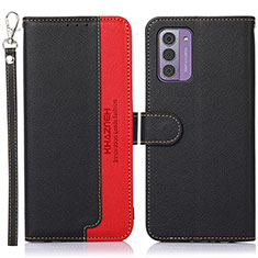 Leather Case Stands Flip Cover Holder A09D for Nokia G42 5G Black