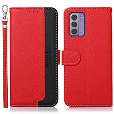 Leather Case Stands Flip Cover Holder A09D for Nokia G42 5G Red