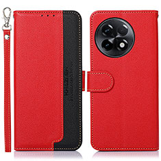 Leather Case Stands Flip Cover Holder A09D for OnePlus Ace 2 5G Red