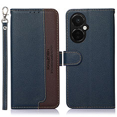 Leather Case Stands Flip Cover Holder A09D for OnePlus Nord CE 3 5G Blue