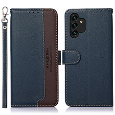 Leather Case Stands Flip Cover Holder A09D for Samsung Galaxy A13 4G Blue