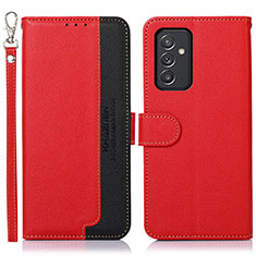 Leather Case Stands Flip Cover Holder A09D for Samsung Galaxy A15 LTE Red