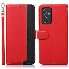 Leather Case Stands Flip Cover Holder A09D for Samsung Galaxy A24 4G Red