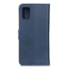 Leather Case Stands Flip Cover Holder A09D for Samsung Galaxy A52 4G Blue