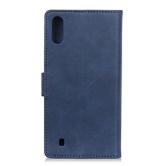 Leather Case Stands Flip Cover Holder A09D for Samsung Galaxy M01 Blue