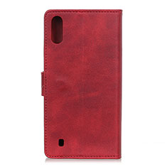 Leather Case Stands Flip Cover Holder A09D for Samsung Galaxy M01 Red