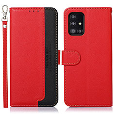 Leather Case Stands Flip Cover Holder A09D for Samsung Galaxy M40S Red