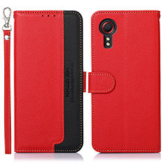 Leather Case Stands Flip Cover Holder A09D for Samsung Galaxy XCover 5 SM-G525F Red