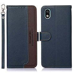 Leather Case Stands Flip Cover Holder A09D for Sony Xperia Ace III SOG08 Blue