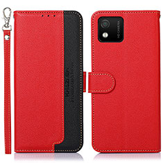 Leather Case Stands Flip Cover Holder A09D for Wiko Y52 Red