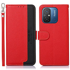 Leather Case Stands Flip Cover Holder A09D for Xiaomi Redmi 11A 4G Red