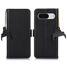 Leather Case Stands Flip Cover Holder A10D for Google Pixel 8a 5G Black