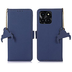 Leather Case Stands Flip Cover Holder A10D for Huawei Honor X8b Blue