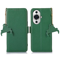 Leather Case Stands Flip Cover Holder A10D for Huawei Nova 11 Pro Green