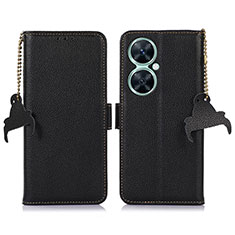 Leather Case Stands Flip Cover Holder A10D for Huawei Nova 11i Black