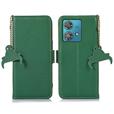 Leather Case Stands Flip Cover Holder A10D for Motorola Moto Edge 40 Neo 5G Green