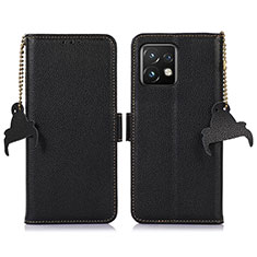 Leather Case Stands Flip Cover Holder A10D for Motorola Moto Edge 40 Pro 5G Black