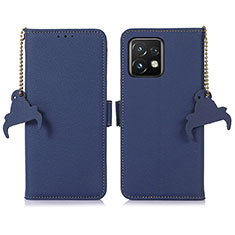 Leather Case Stands Flip Cover Holder A10D for Motorola Moto Edge 40 Pro 5G Blue