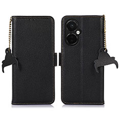 Leather Case Stands Flip Cover Holder A10D for OnePlus Nord CE 3 5G Black