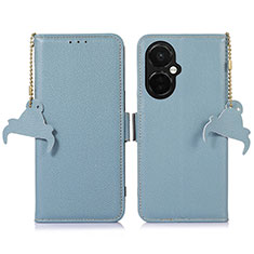 Leather Case Stands Flip Cover Holder A10D for OnePlus Nord CE 3 Lite 5G Mint Blue