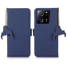 Leather Case Stands Flip Cover Holder A10D for Xiaomi Mi 13T 5G Blue