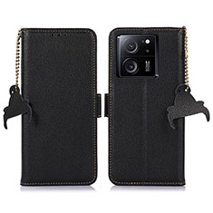 Leather Case Stands Flip Cover Holder A10D for Xiaomi Mi 13T Pro 5G Black