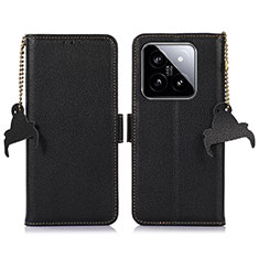 Leather Case Stands Flip Cover Holder A10D for Xiaomi Mi 14 5G Black