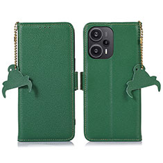 Leather Case Stands Flip Cover Holder A10D for Xiaomi Poco F5 5G Green