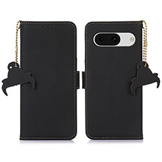 Leather Case Stands Flip Cover Holder A11D for Google Pixel 8a 5G Black