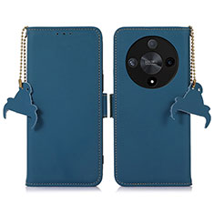 Leather Case Stands Flip Cover Holder A11D for Huawei Honor Magic6 Lite 5G Blue