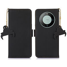 Leather Case Stands Flip Cover Holder A11D for Huawei Mate 60 Black