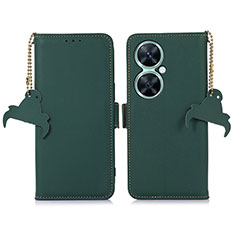 Leather Case Stands Flip Cover Holder A11D for Huawei Nova 11i Green