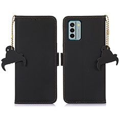 Leather Case Stands Flip Cover Holder A11D for Nokia G22 Black