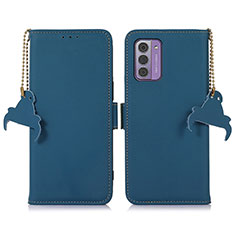 Leather Case Stands Flip Cover Holder A11D for Nokia G42 5G Blue