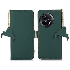 Leather Case Stands Flip Cover Holder A11D for OnePlus 11R 5G Green