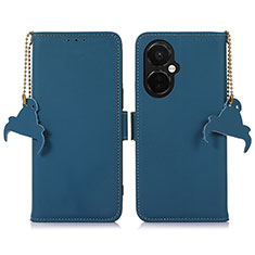 Leather Case Stands Flip Cover Holder A11D for OnePlus Nord CE 3 5G Blue