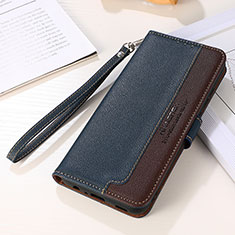 Leather Case Stands Flip Cover Holder A11D for Samsung Galaxy S24 Plus 5G Blue