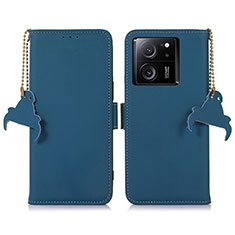 Leather Case Stands Flip Cover Holder A11D for Xiaomi Mi 13T 5G Blue