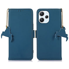 Leather Case Stands Flip Cover Holder A11D for Xiaomi Redmi 12 4G Blue