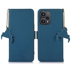 Leather Case Stands Flip Cover Holder A11D for Xiaomi Redmi Note 12 Turbo 5G Blue